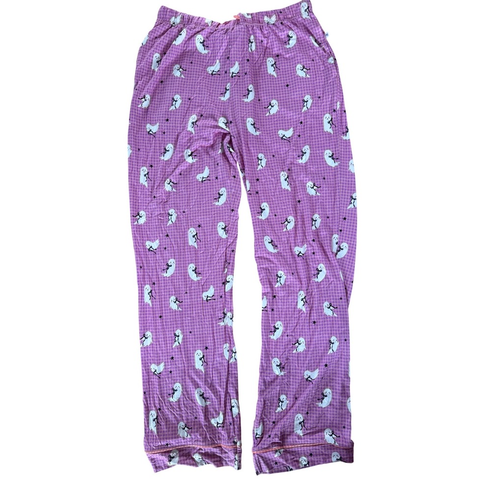Tiny Talulah pink ghost print bamboo pajamaā lounge pants
